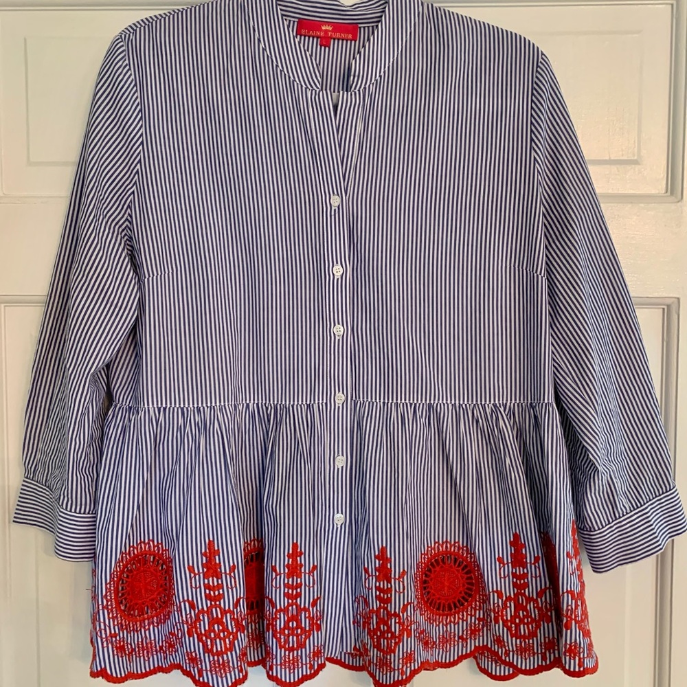 Elaine Turner Striped Top